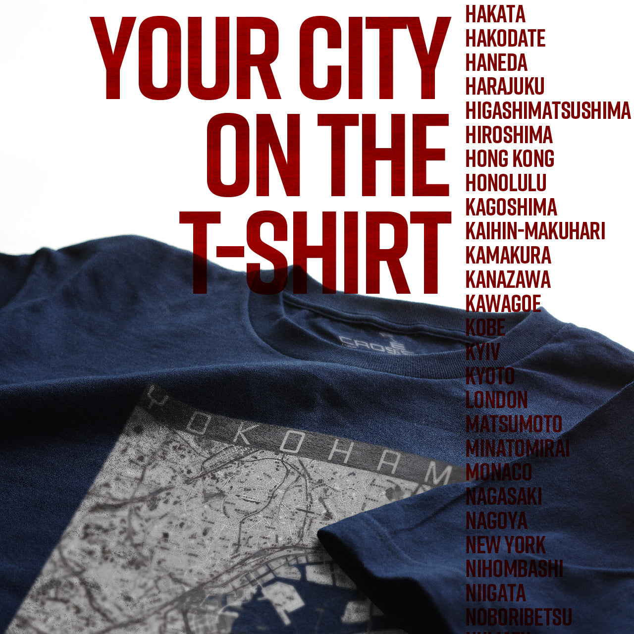■地図柄ヘビーウェイトTシャツ