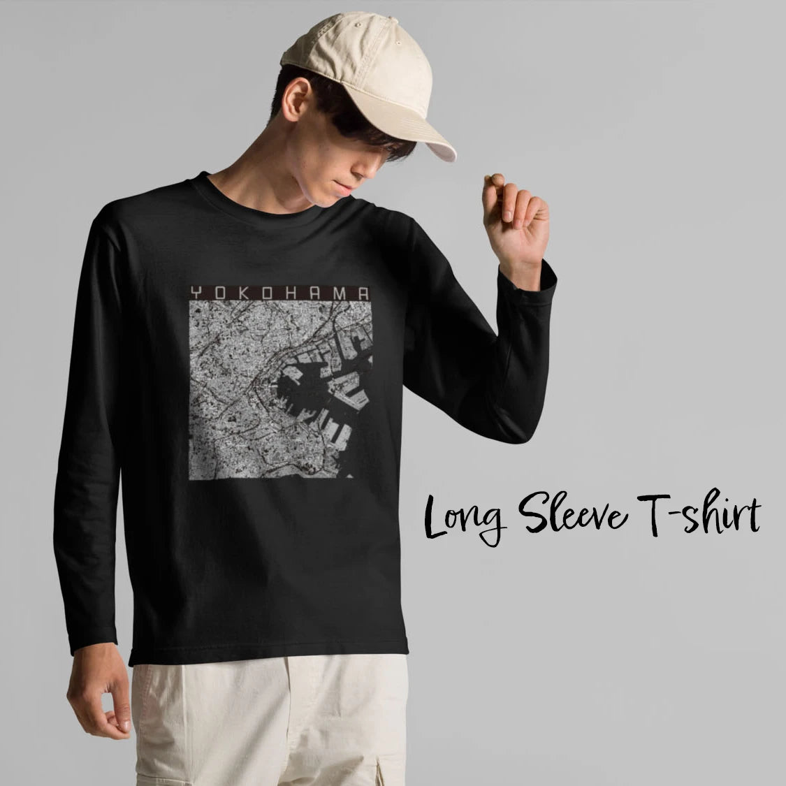 ■地図柄ロングスリーブTシャツ