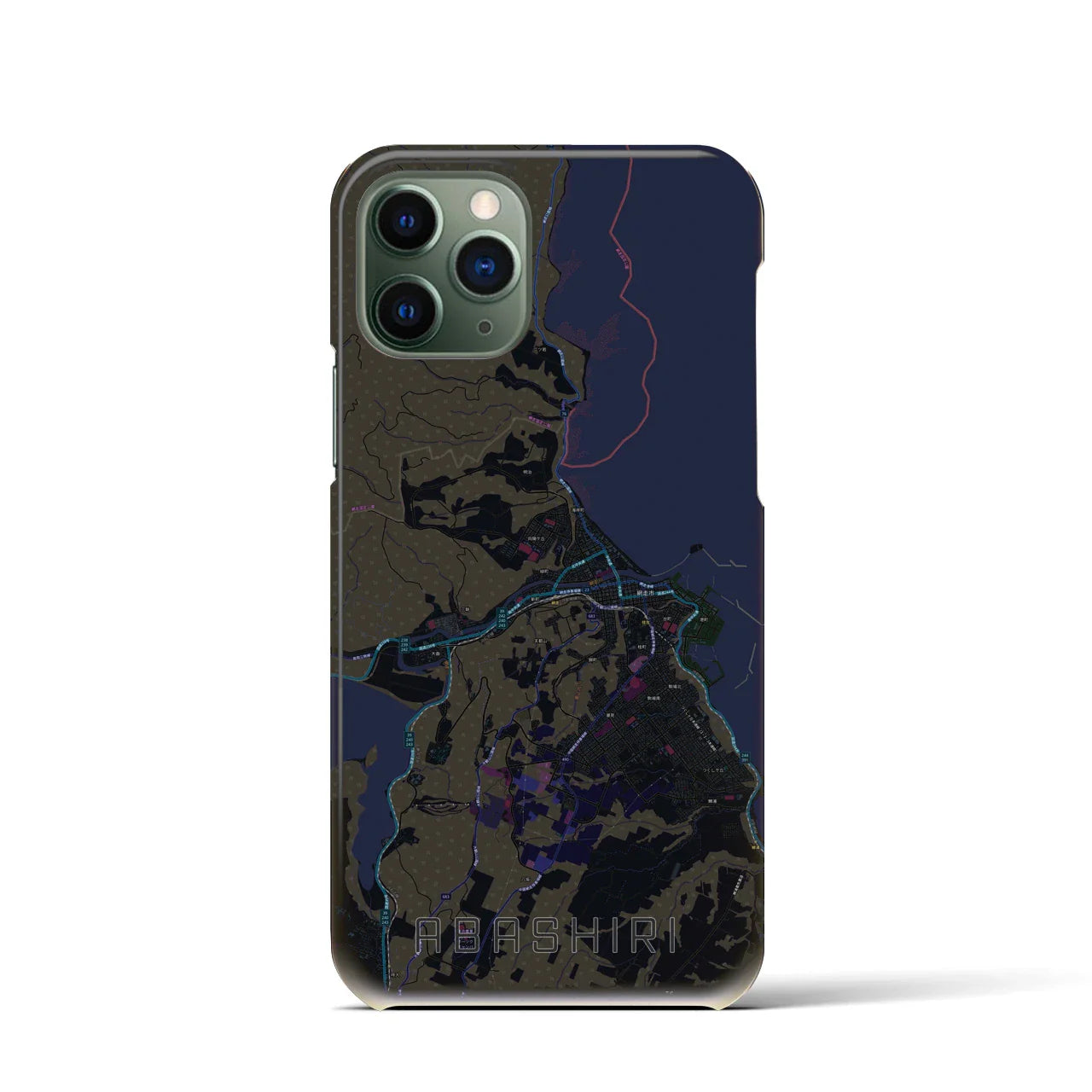 【網走(北海道)】地図柄iPhoneケース(バックカバータイプ)