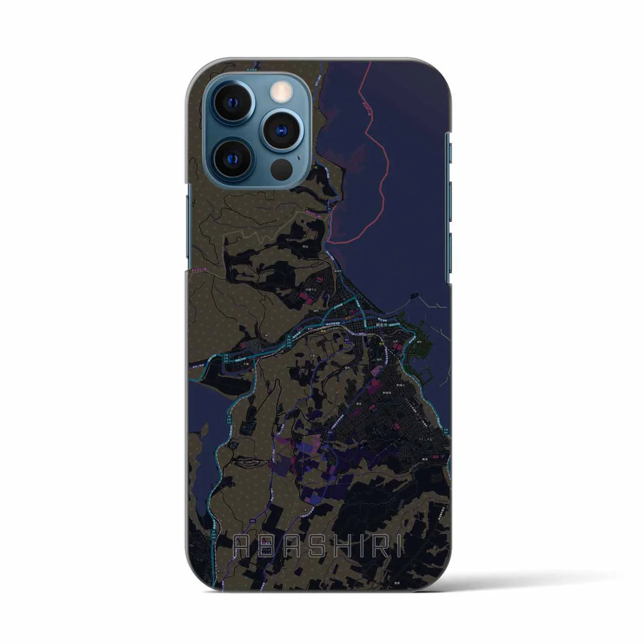 【網走(北海道)】地図柄iPhoneケース(バックカバータイプ)