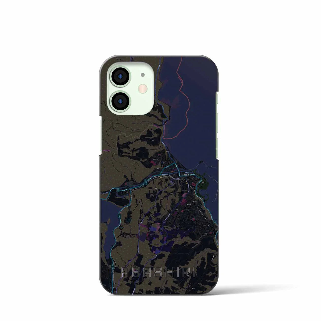 【網走(北海道)】地図柄iPhoneケース(バックカバータイプ)