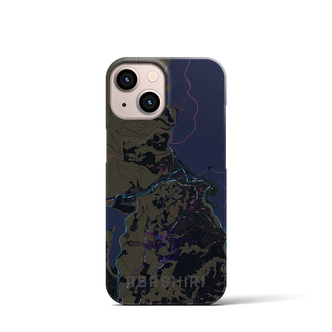 【網走(北海道)】地図柄iPhoneケース(バックカバータイプ)
