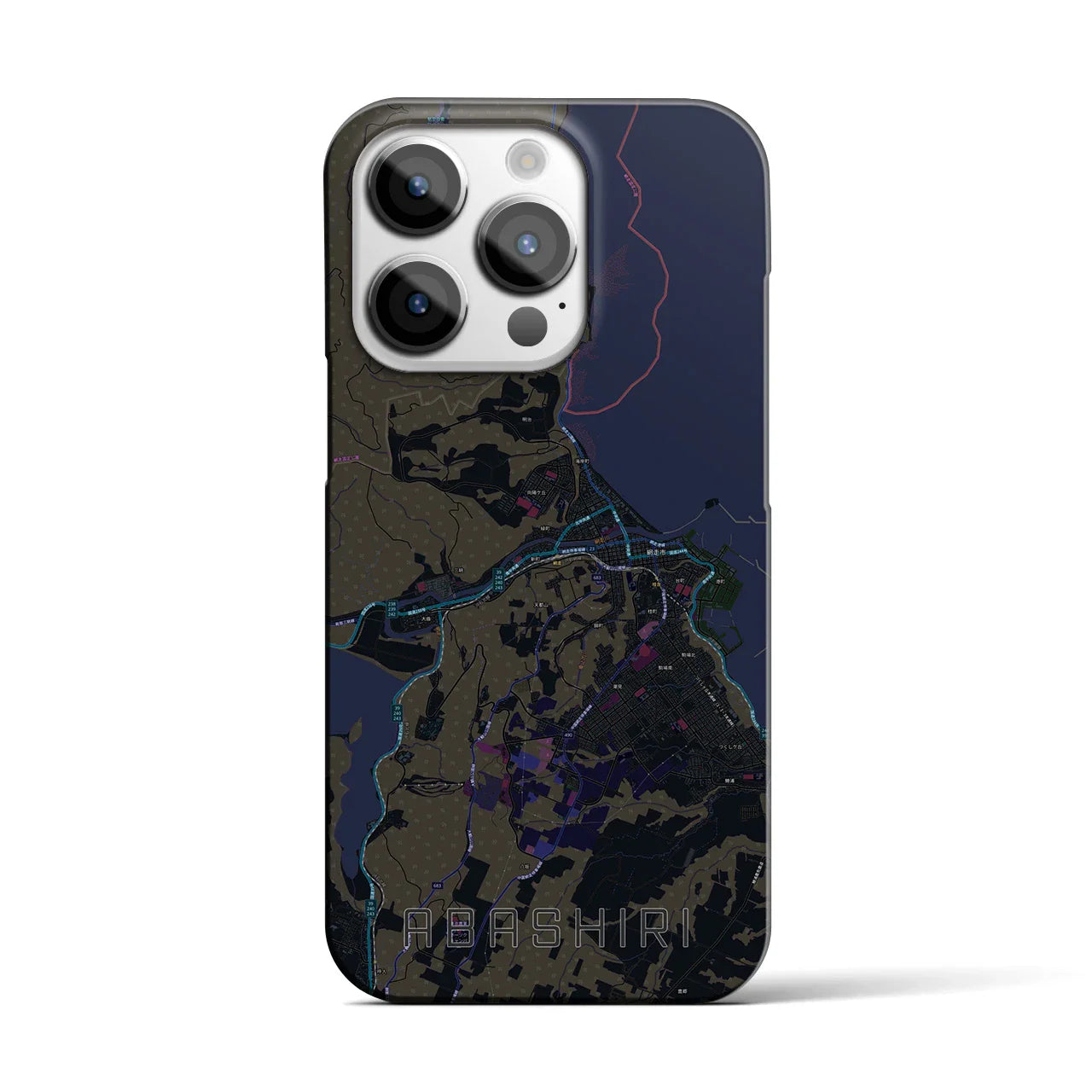 【網走(北海道)】地図柄iPhoneケース(バックカバータイプ)