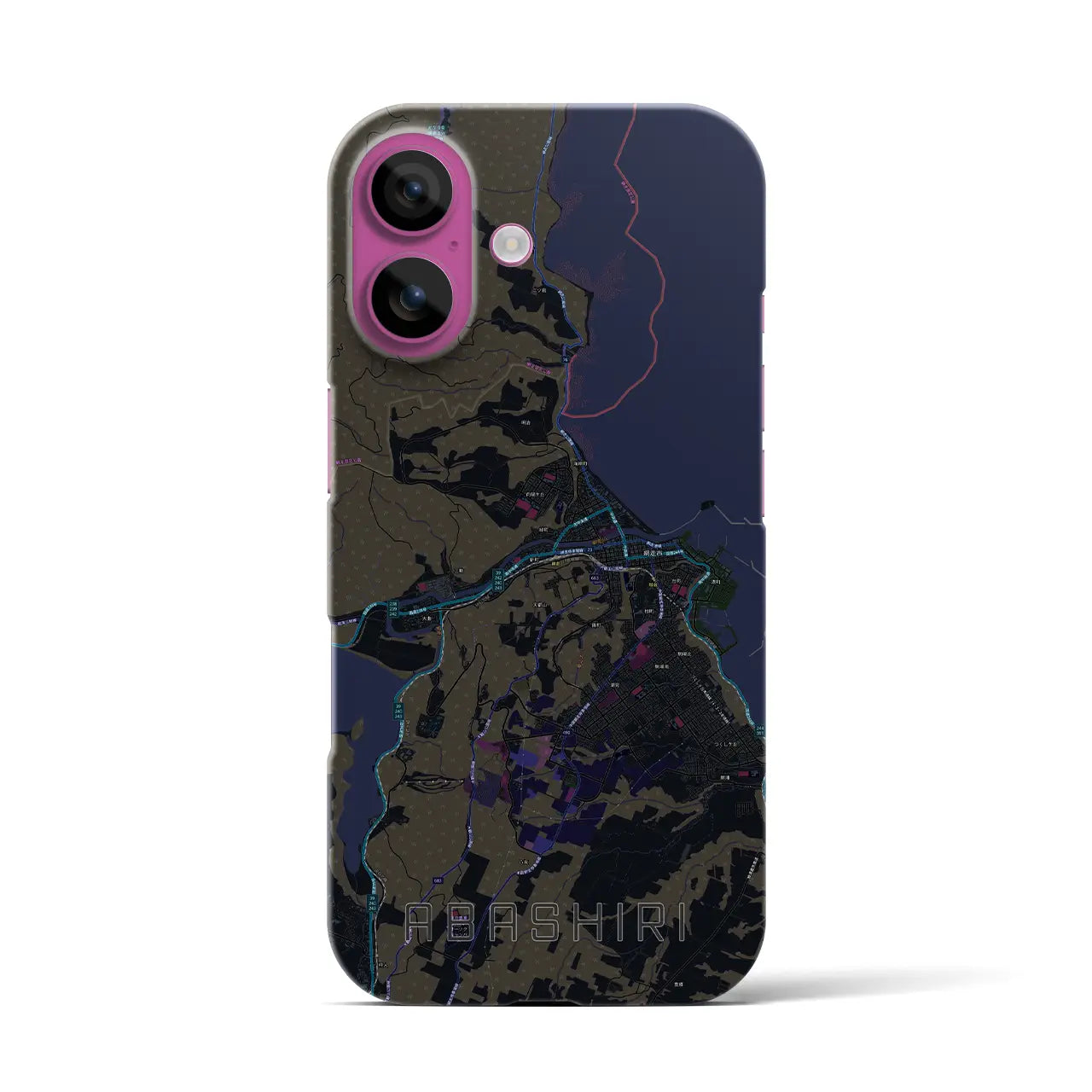 【網走(北海道)】地図柄iPhoneケース(バックカバータイプ)