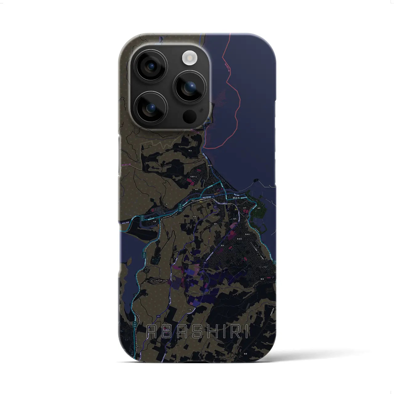 【網走(北海道)】地図柄iPhoneケース(バックカバータイプ)