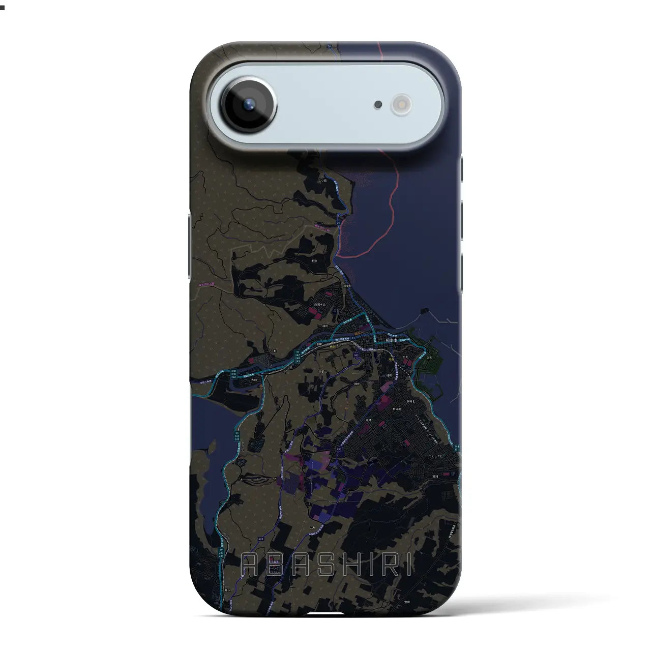 【網走(北海道)】地図柄iPhoneケース(バックカバータイプ)