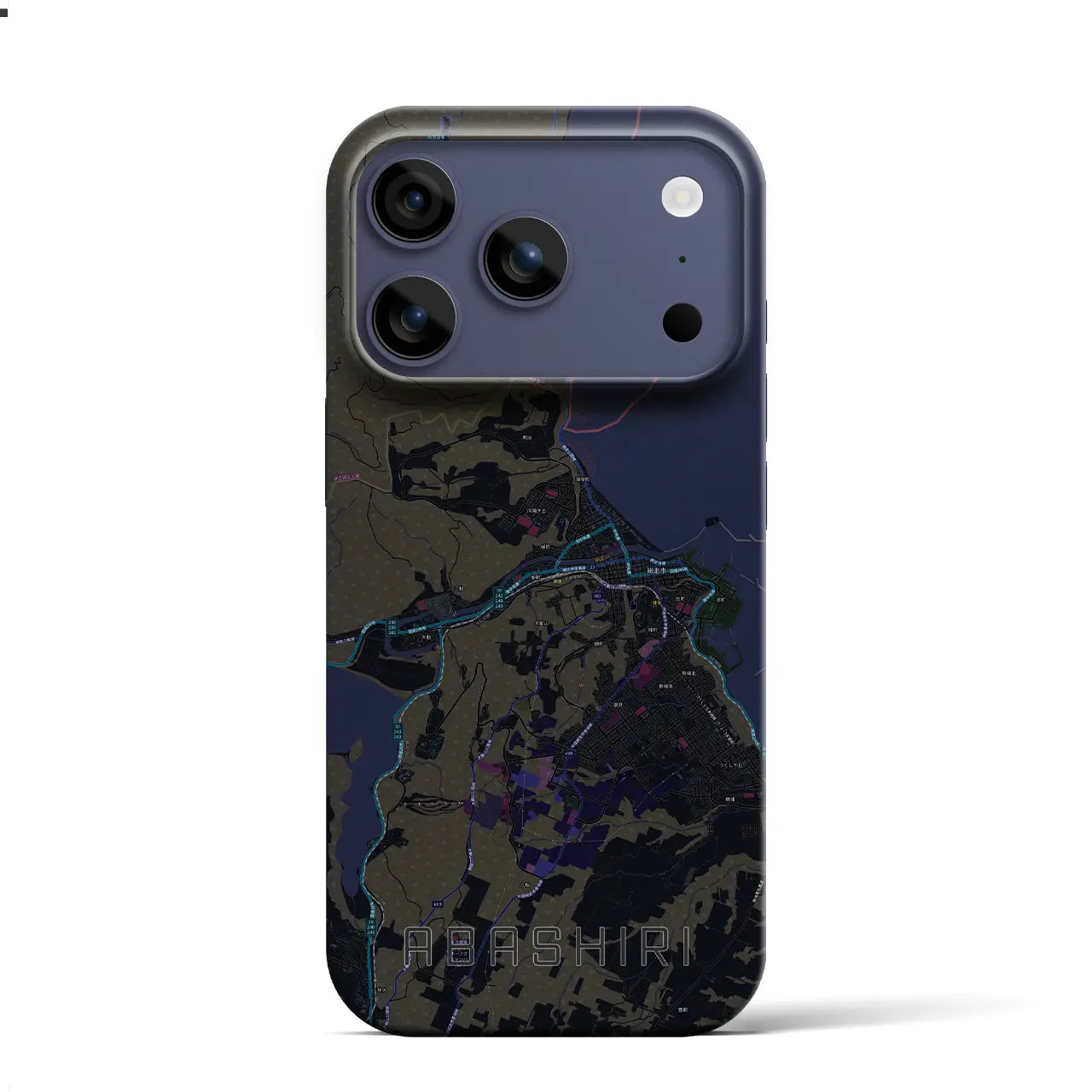 【網走(北海道)】地図柄iPhoneケース(バックカバータイプ)