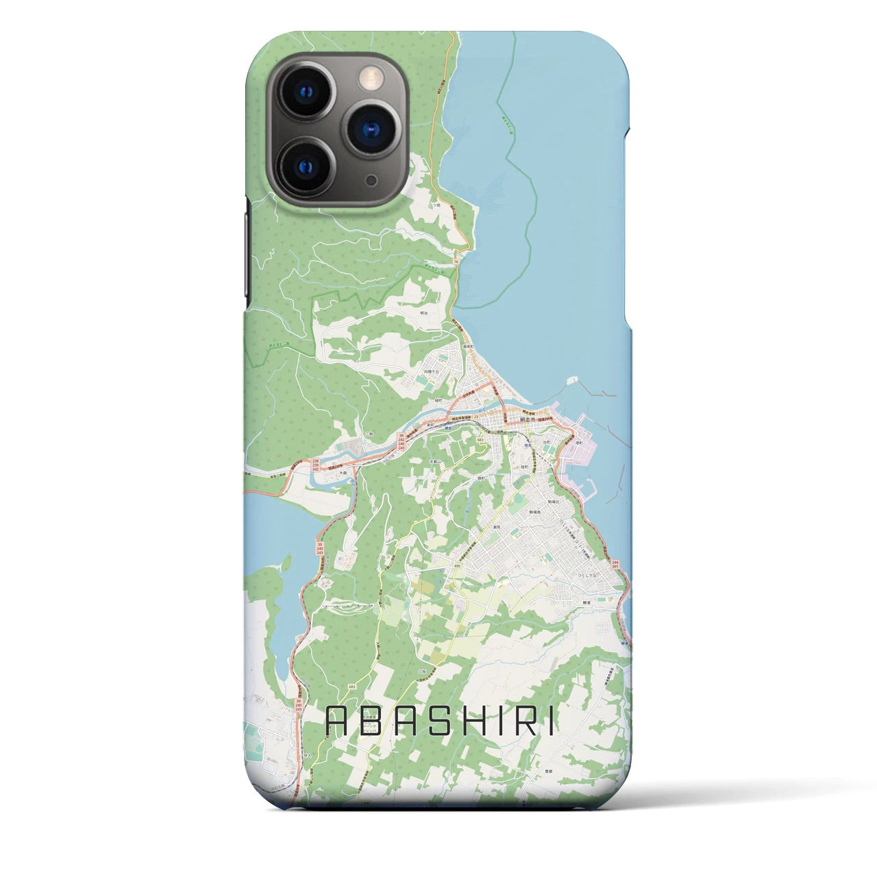 【網走(北海道)】地図柄iPhoneケース(バックカバータイプ)