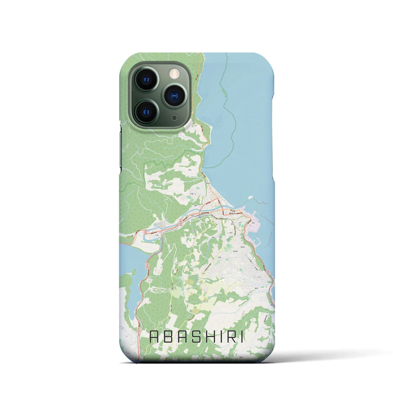 【網走(北海道)】地図柄iPhoneケース(バックカバータイプ)