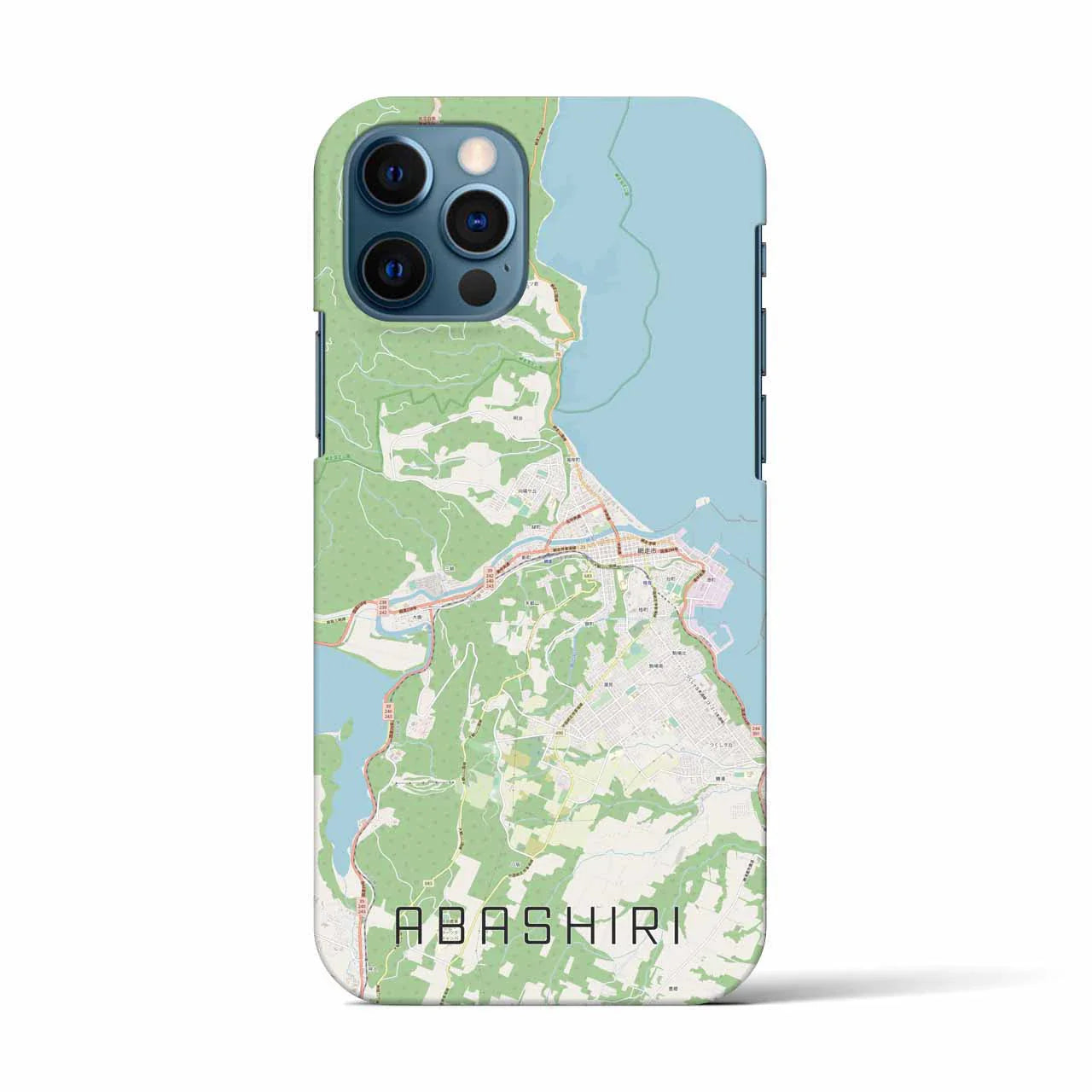 【網走(北海道)】地図柄iPhoneケース(バックカバータイプ)
