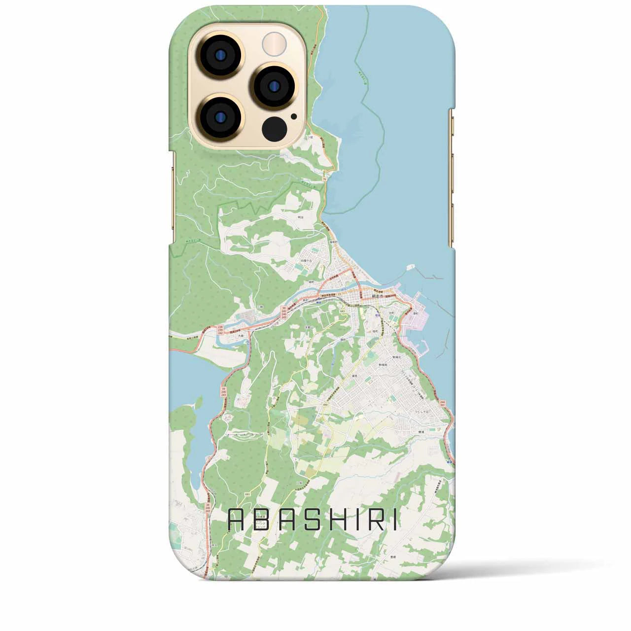 【網走(北海道)】地図柄iPhoneケース(バックカバータイプ)