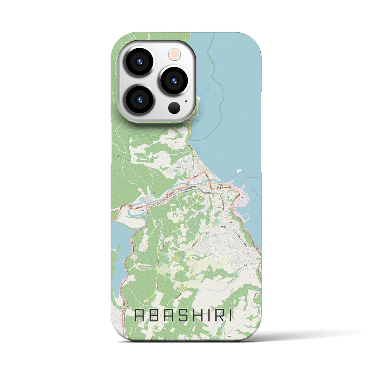 【網走(北海道)】地図柄iPhoneケース(バックカバータイプ)