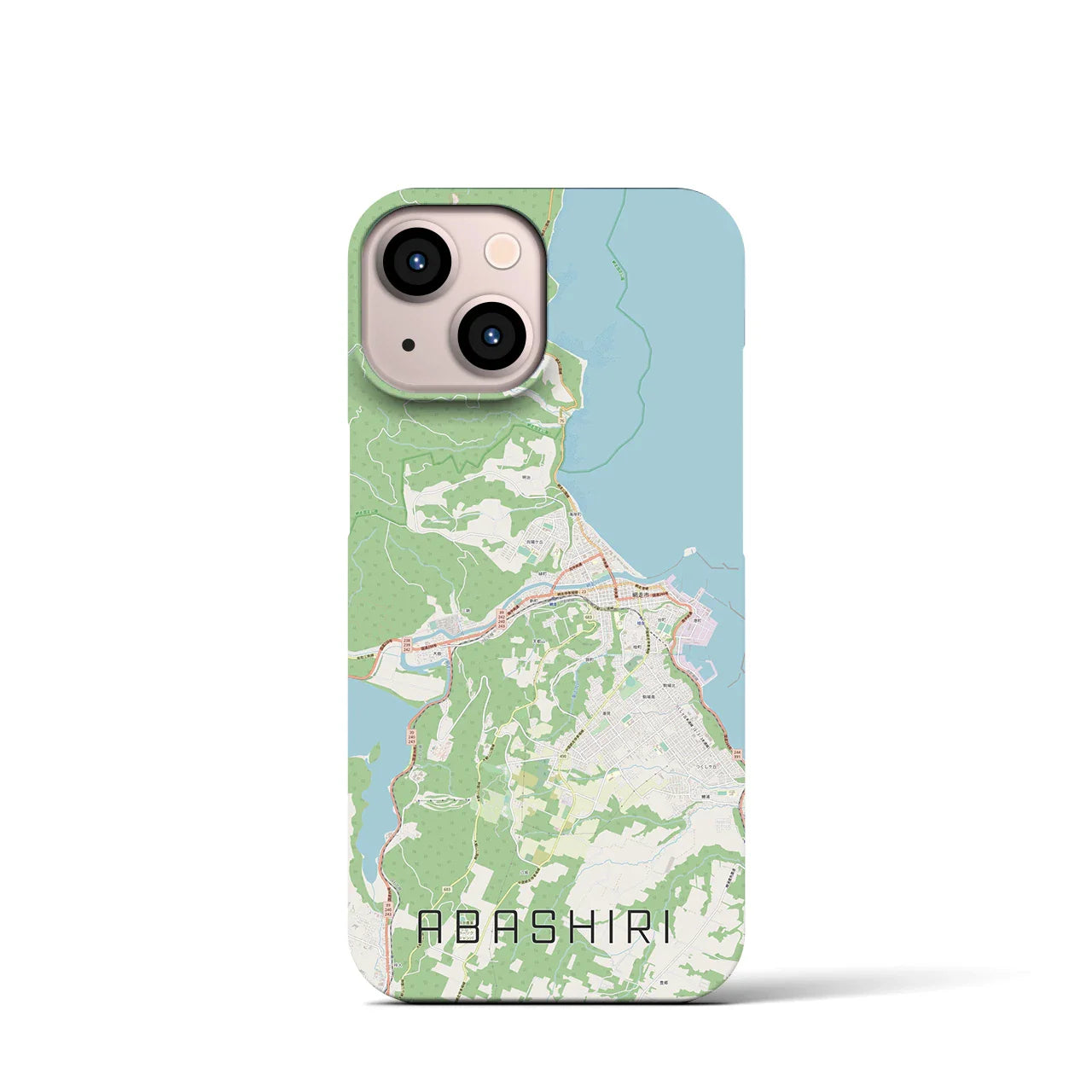 【網走(北海道)】地図柄iPhoneケース(バックカバータイプ)