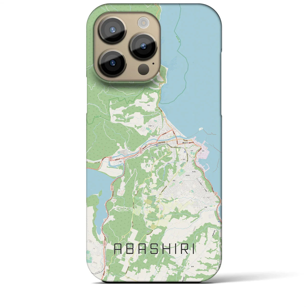 【網走(北海道)】地図柄iPhoneケース(バックカバータイプ)
