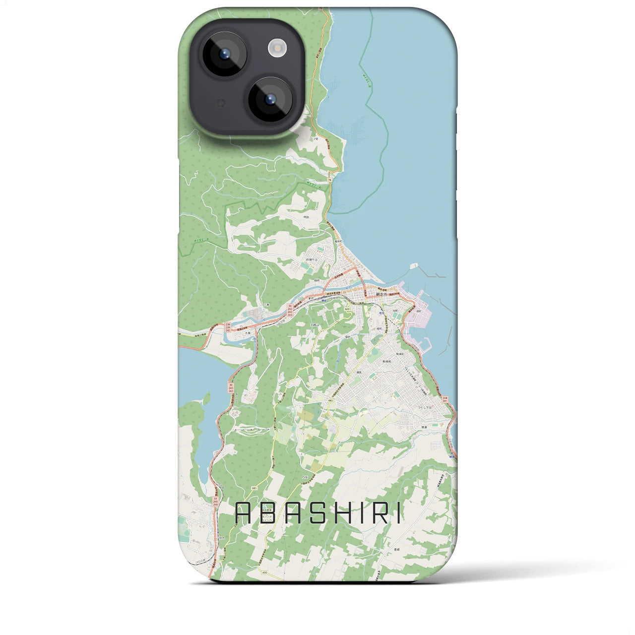 【網走(北海道)】地図柄iPhoneケース(バックカバータイプ)