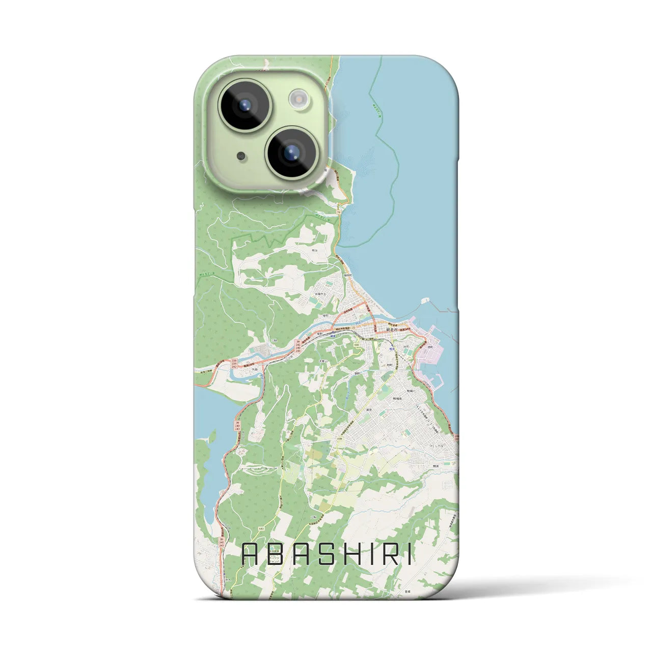 【網走(北海道)】地図柄iPhoneケース(バックカバータイプ)