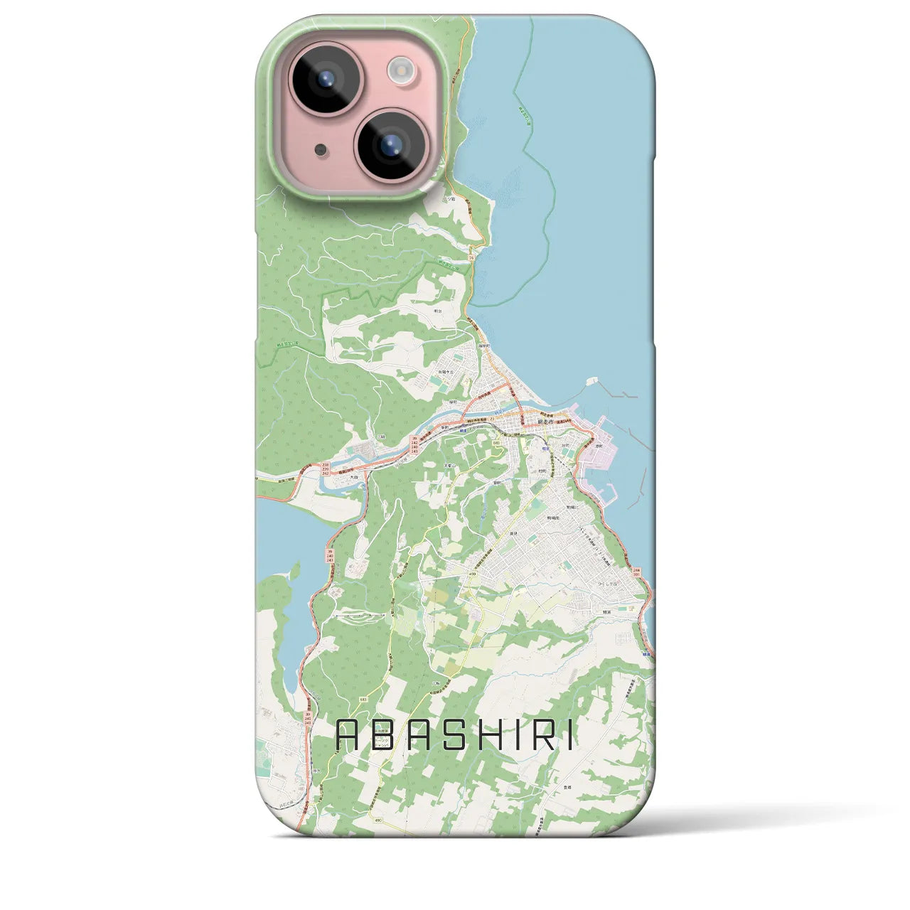 【網走(北海道)】地図柄iPhoneケース(バックカバータイプ)