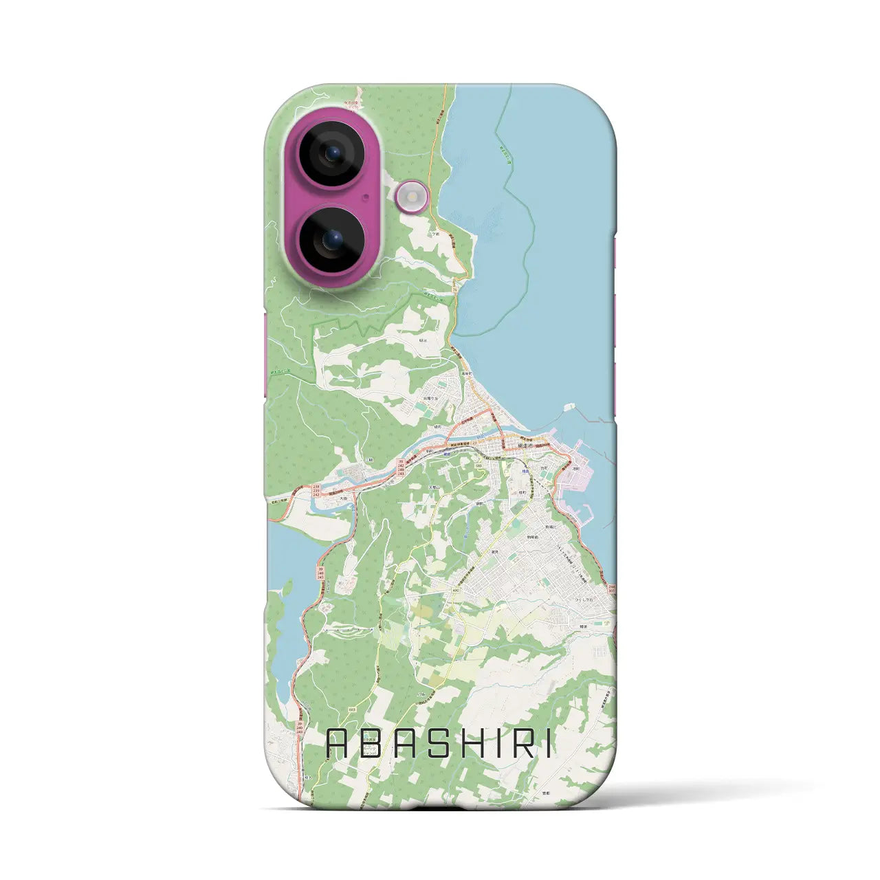 【網走(北海道)】地図柄iPhoneケース(バックカバータイプ)