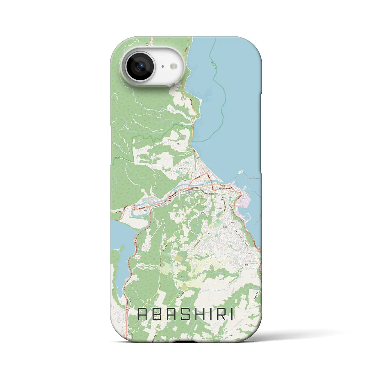 【網走(北海道)】地図柄iPhoneケース(バックカバータイプ)