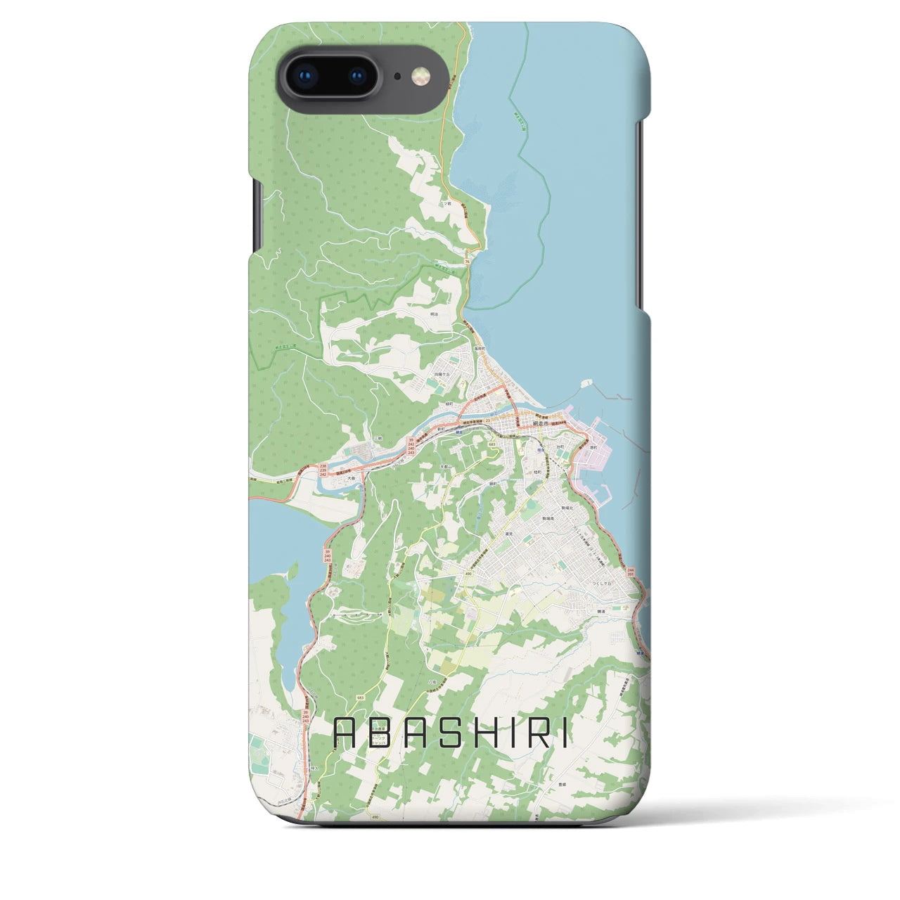 【網走(北海道)】地図柄iPhoneケース(バックカバータイプ)