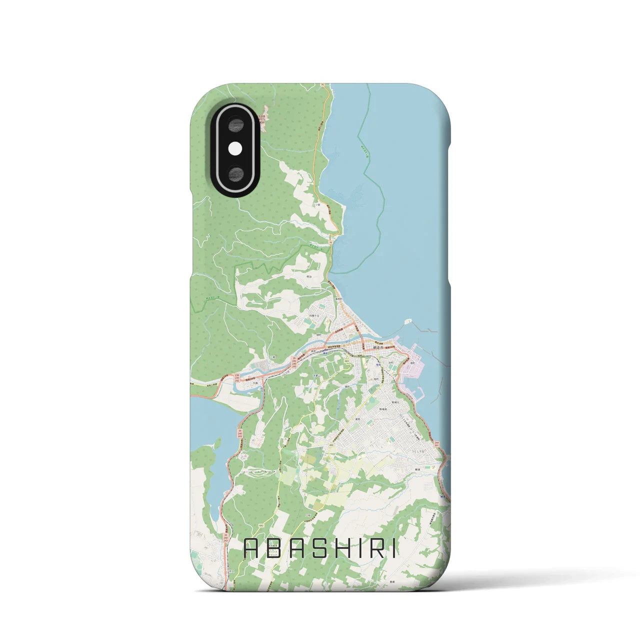 【網走(北海道)】地図柄iPhoneケース(バックカバータイプ)