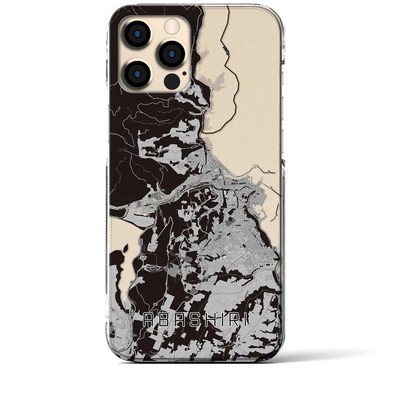 【網走(北海道)】地図柄iPhoneケース(クリアタイプ)