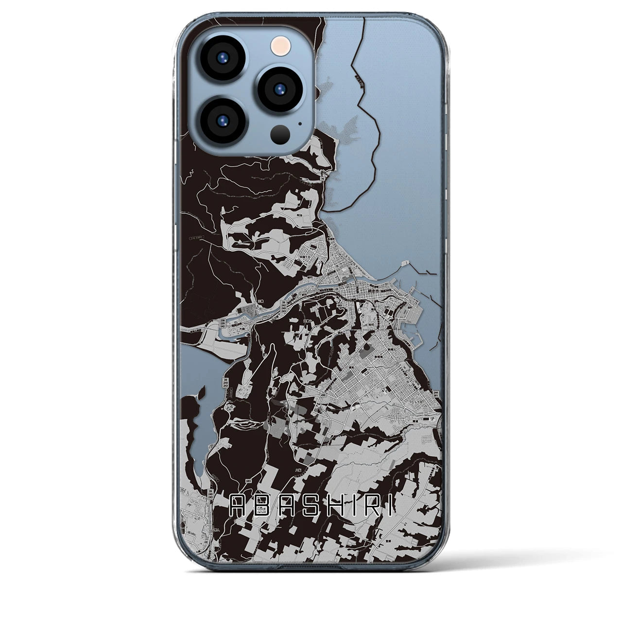 【網走(北海道)】地図柄iPhoneケース(クリアタイプ)