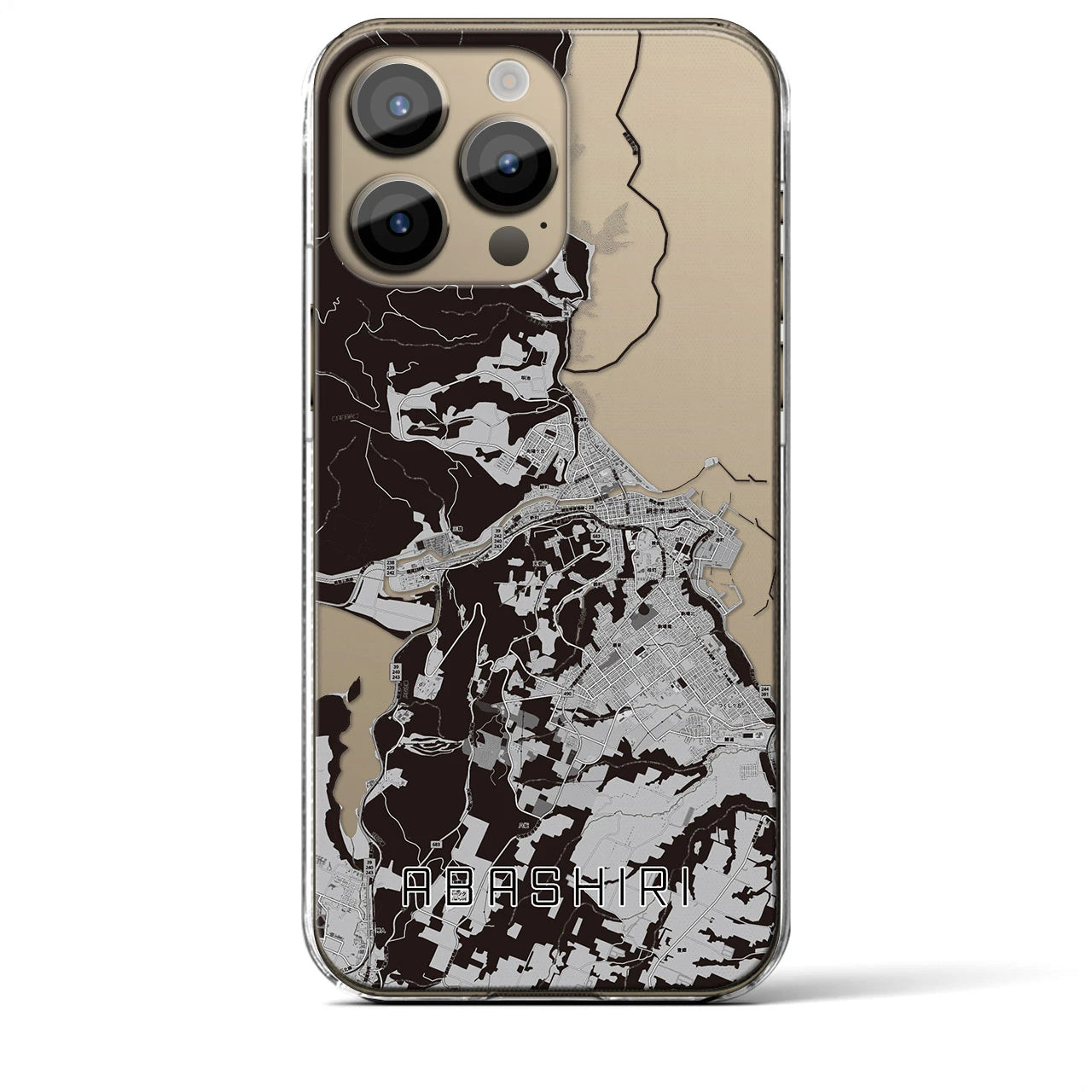 【網走(北海道)】地図柄iPhoneケース(クリアタイプ)