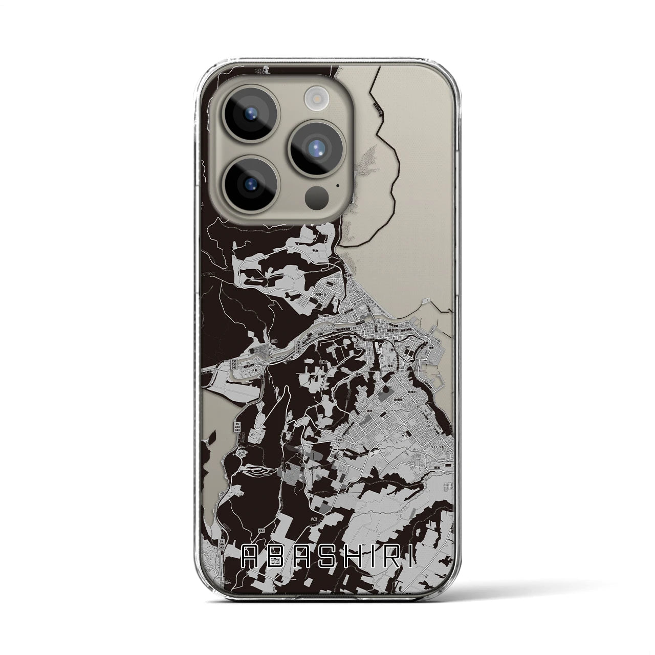 【網走(北海道)】地図柄iPhoneケース(クリアタイプ)