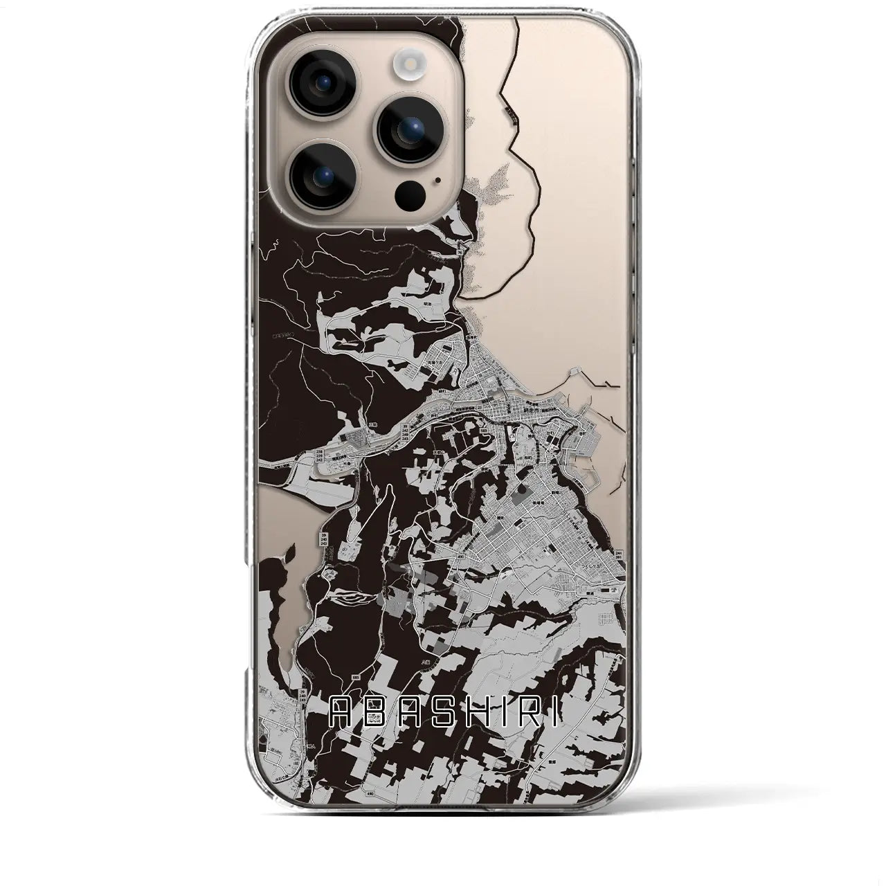 【網走(北海道)】地図柄iPhoneケース(クリアタイプ)