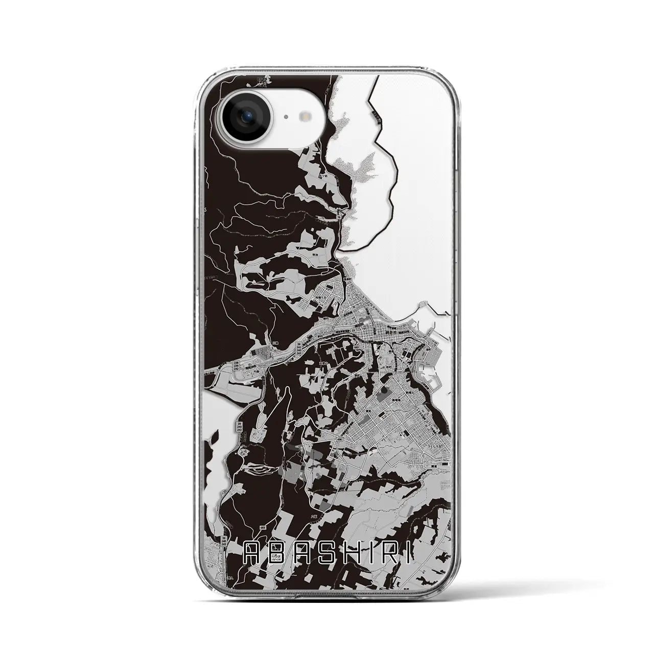 【網走(北海道)】地図柄iPhoneケース(クリアタイプ)