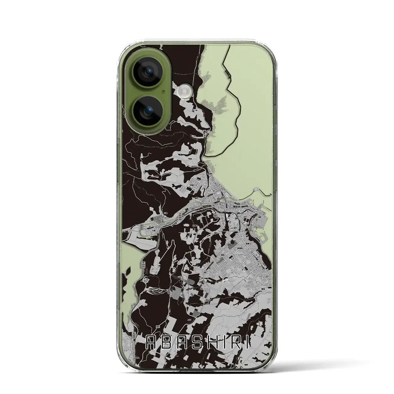 【網走(北海道)】地図柄iPhoneケース(クリアタイプ)