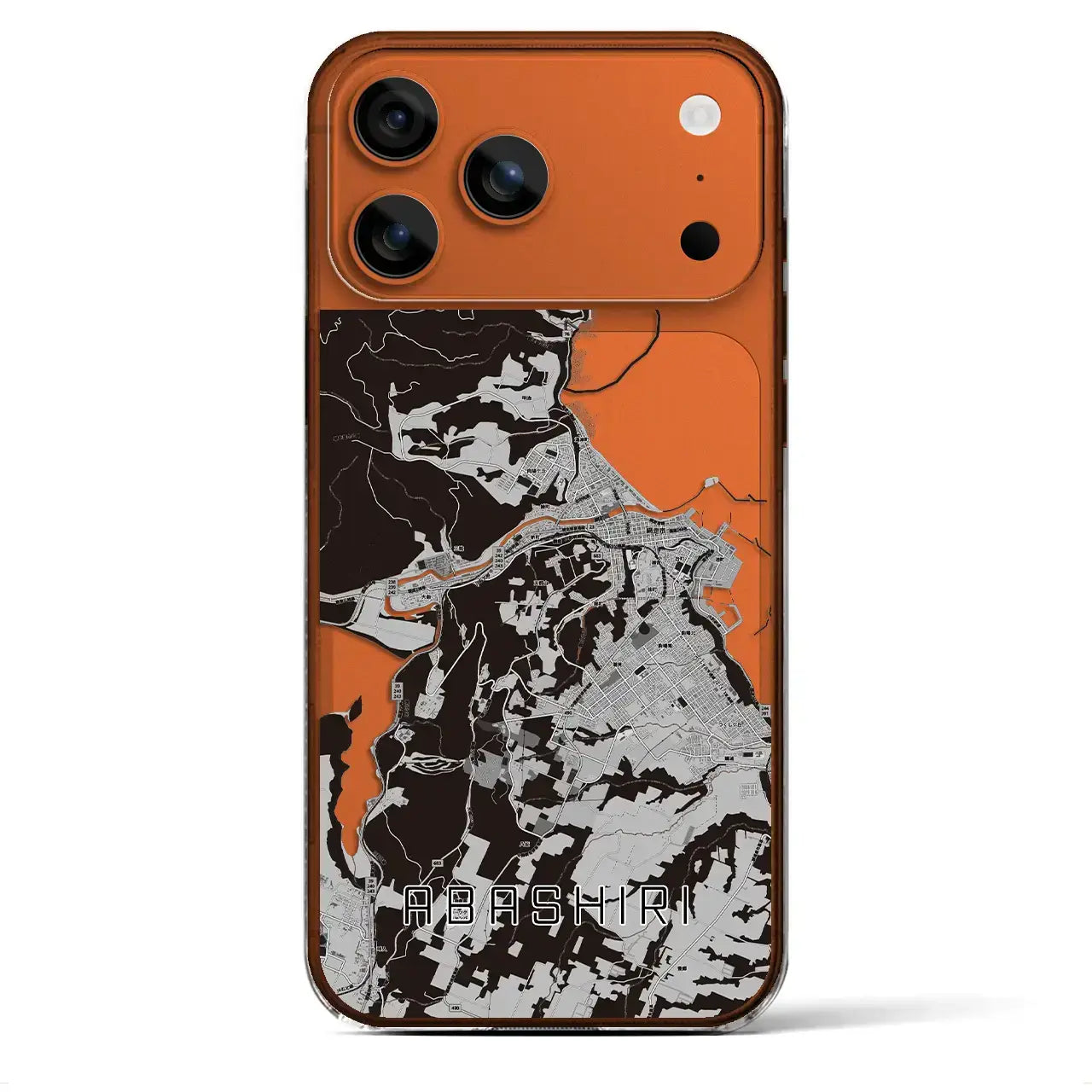 【網走(北海道)】地図柄iPhoneケース(クリアタイプ)