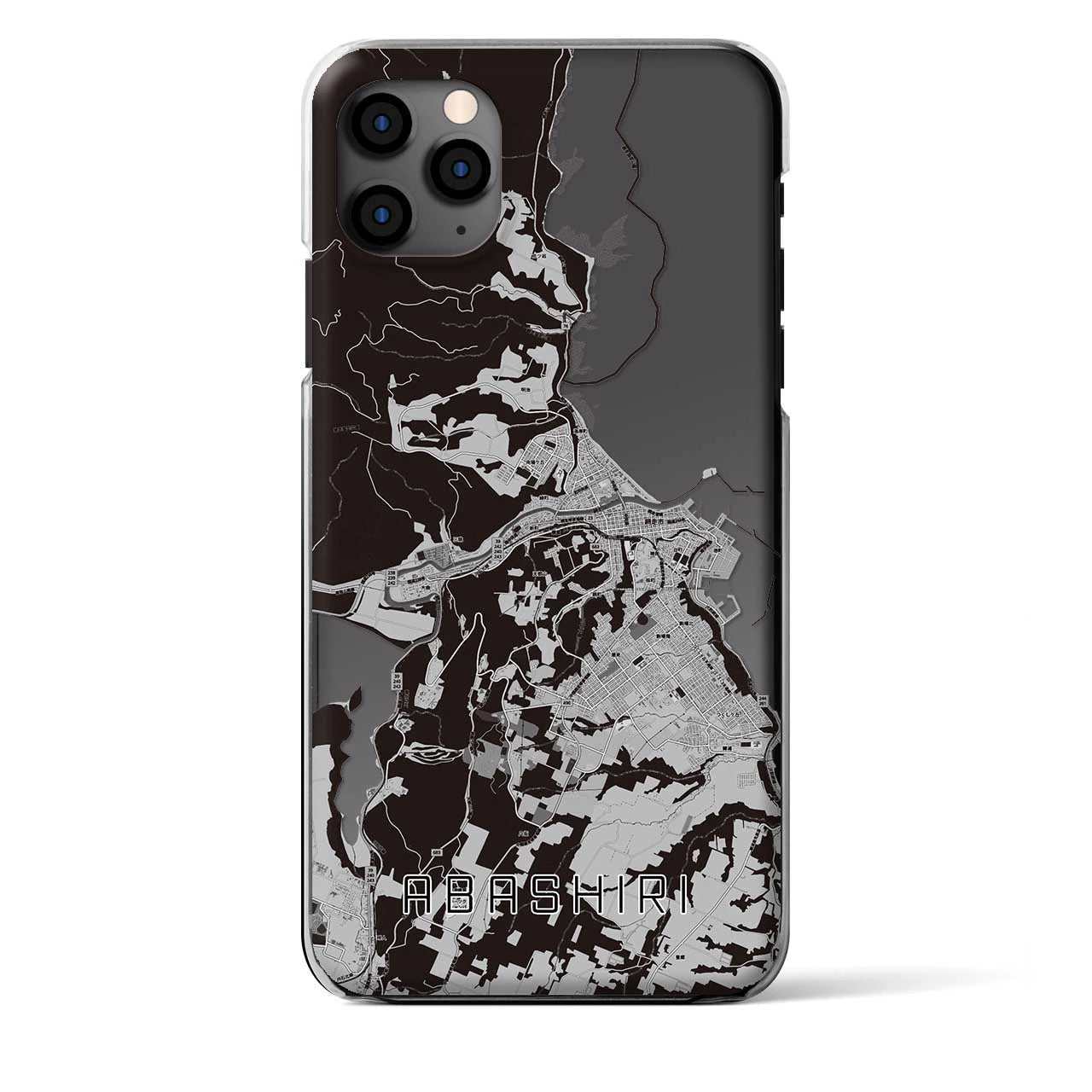 【網走(北海道)】地図柄iPhoneケース(クリアタイプ)