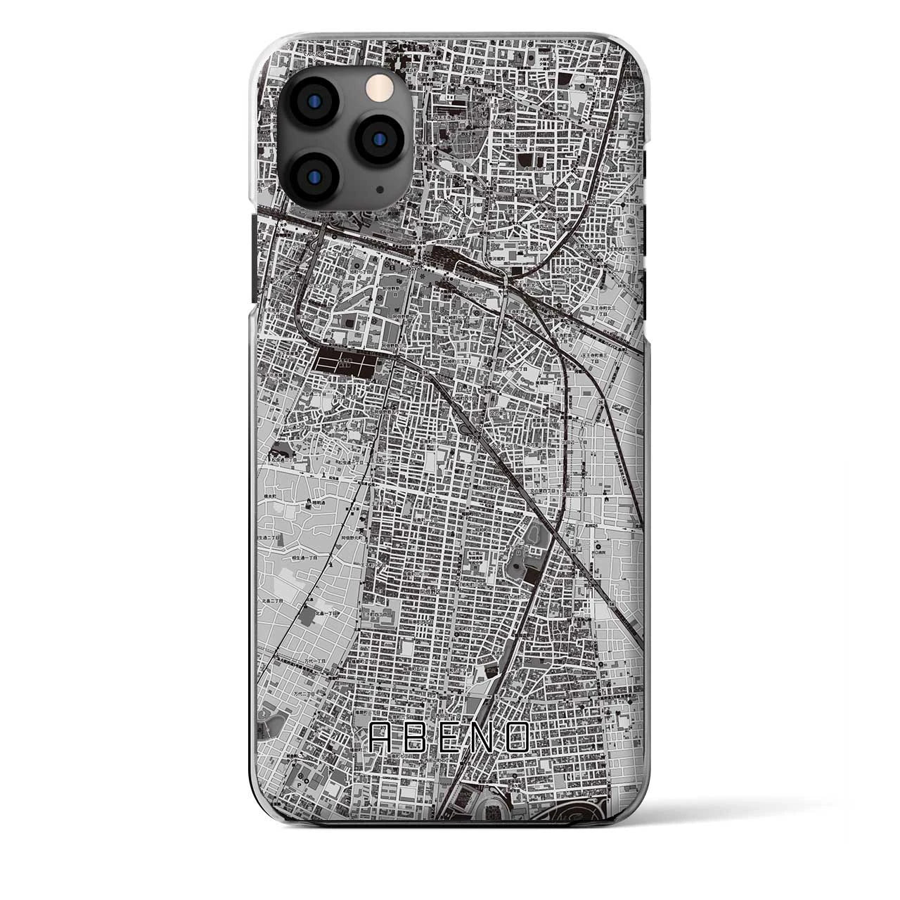 【阿倍野(大阪府)】地図柄iPhoneケース(クリアタイプ)