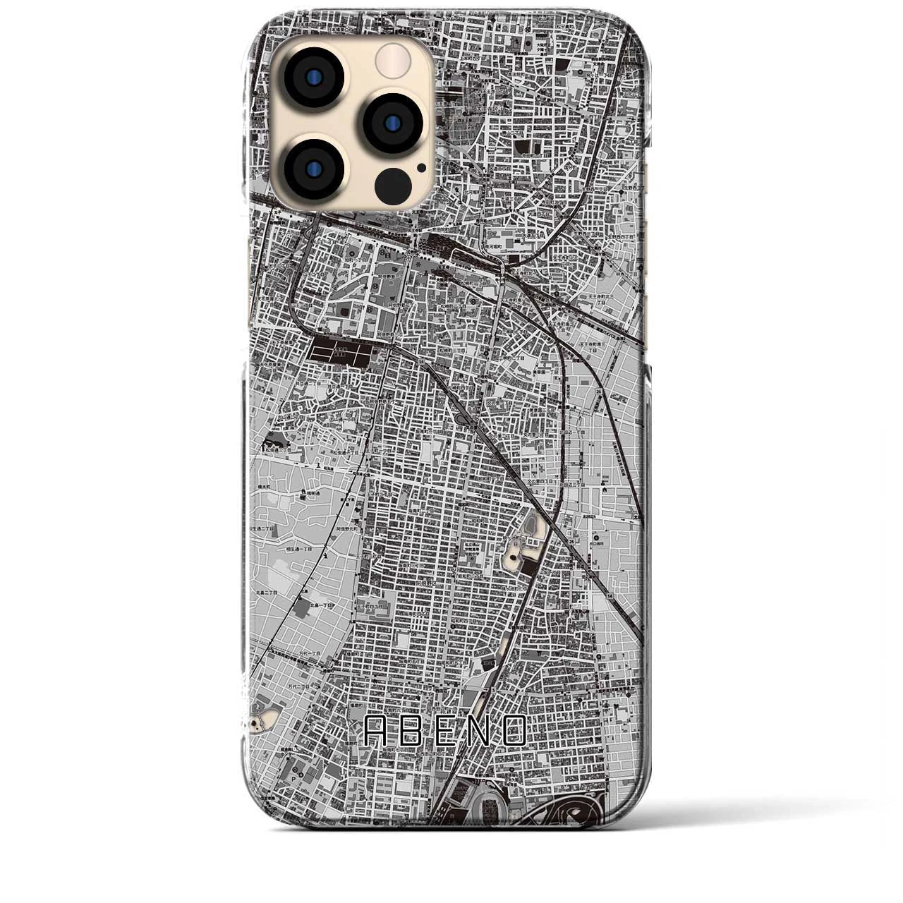 【阿倍野(大阪府)】地図柄iPhoneケース(クリアタイプ)