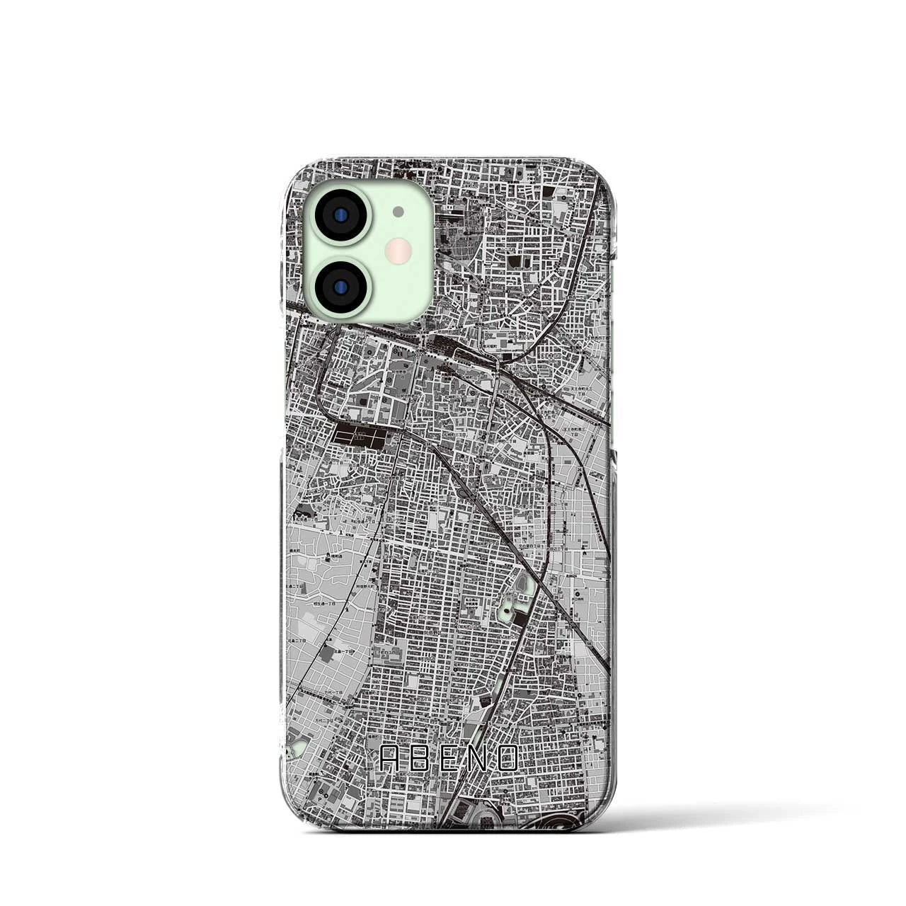 【阿倍野(大阪府)】地図柄iPhoneケース(クリアタイプ)