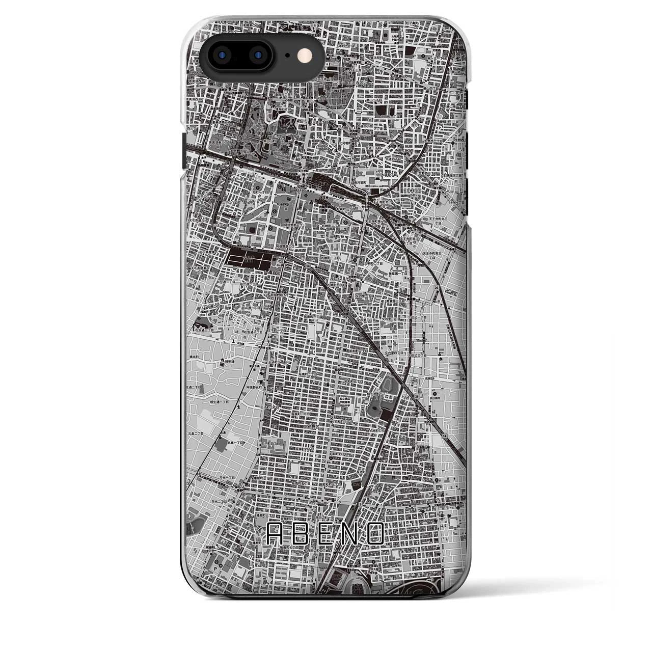 【阿倍野(大阪府)】地図柄iPhoneケース(クリアタイプ)