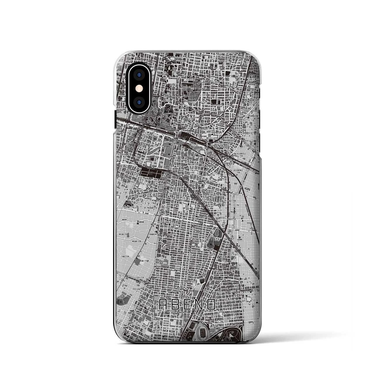 【阿倍野(大阪府)】地図柄iPhoneケース(クリアタイプ)