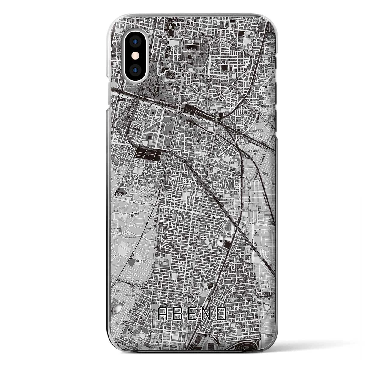 【阿倍野(大阪府)】地図柄iPhoneケース(クリアタイプ)