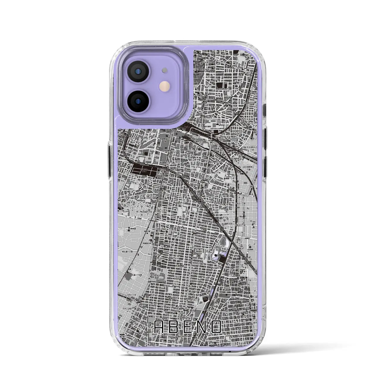 【阿倍野(大阪府)】地図柄iPhoneケース(MagSafeタイプ)