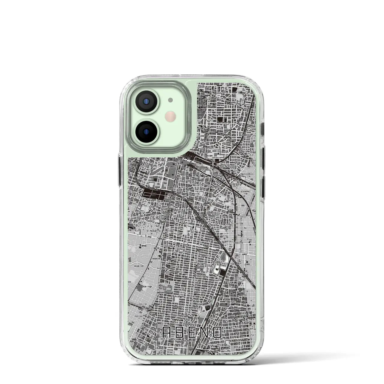 【阿倍野(大阪府)】地図柄iPhoneケース(MagSafeタイプ)