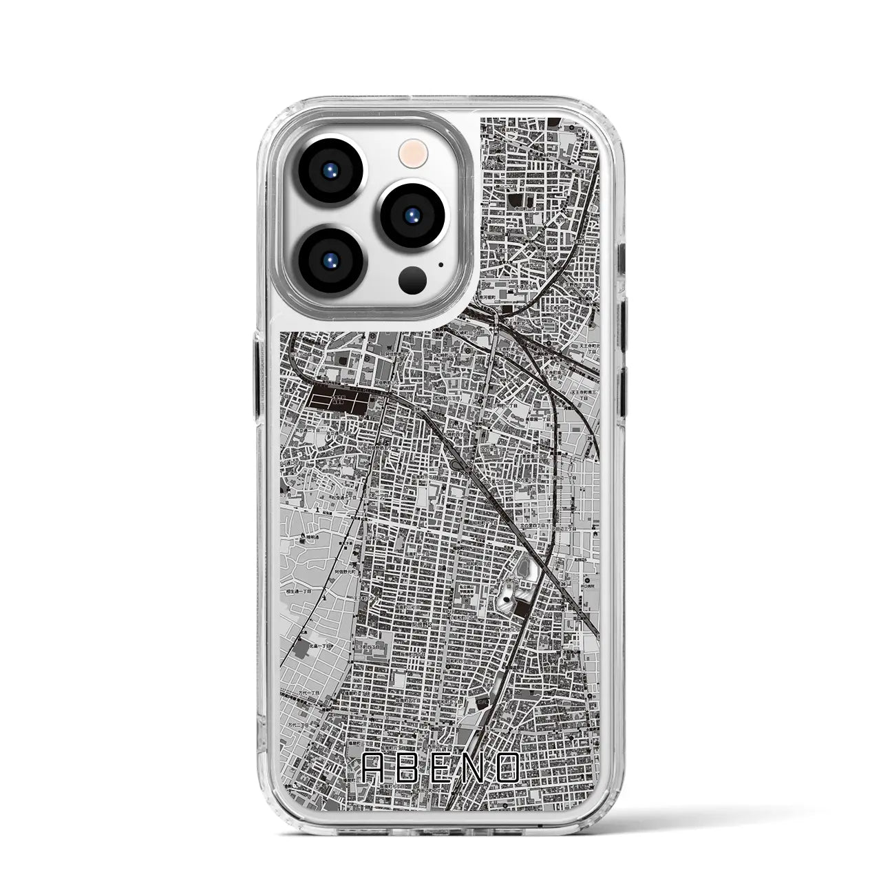 【阿倍野(大阪府)】地図柄iPhoneケース(MagSafeタイプ)