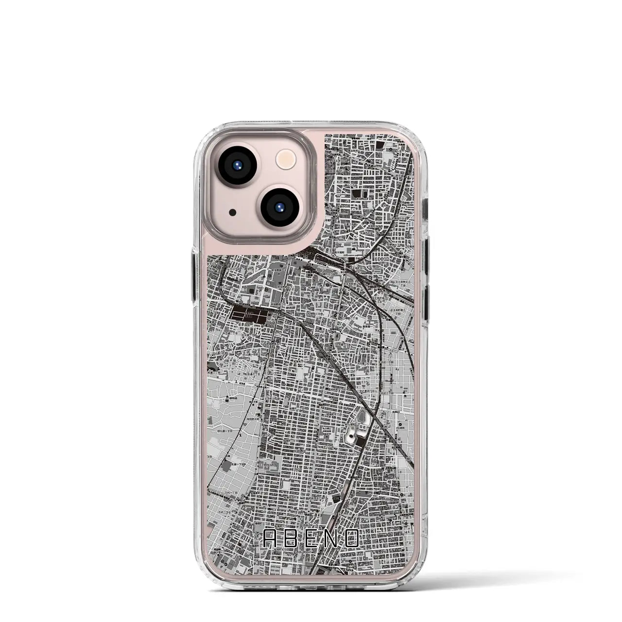 【阿倍野(大阪府)】地図柄iPhoneケース(MagSafeタイプ)