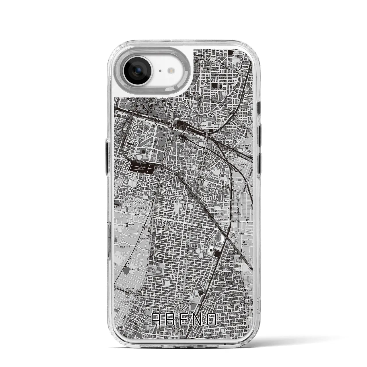 【阿倍野(大阪府)】地図柄iPhoneケース(MagSafeタイプ)