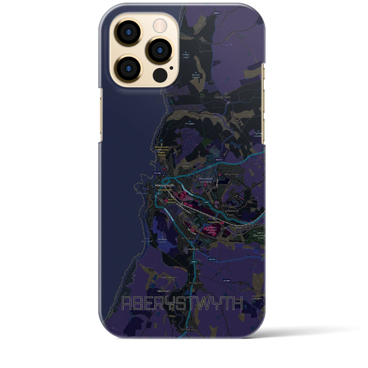 【アベリストウィス(イギリス)】地図柄iPhoneケース(バックカバータイプ)