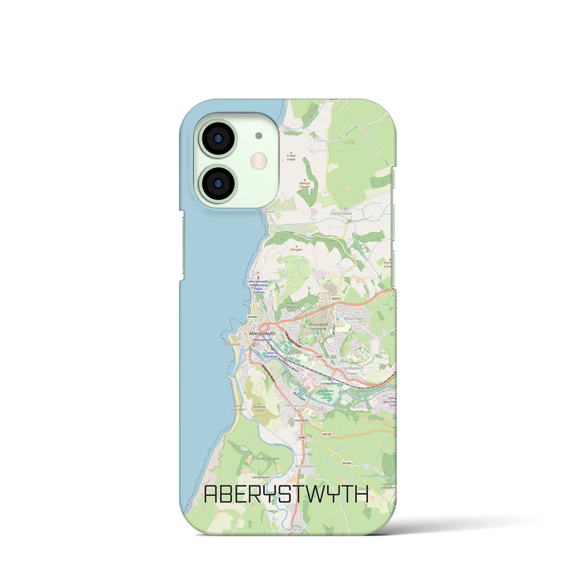 【アベリストウィス(イギリス)】地図柄iPhoneケース(バックカバータイプ)
