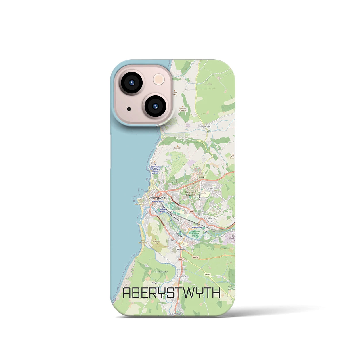 【アベリストウィス(イギリス)】地図柄iPhoneケース(バックカバータイプ)