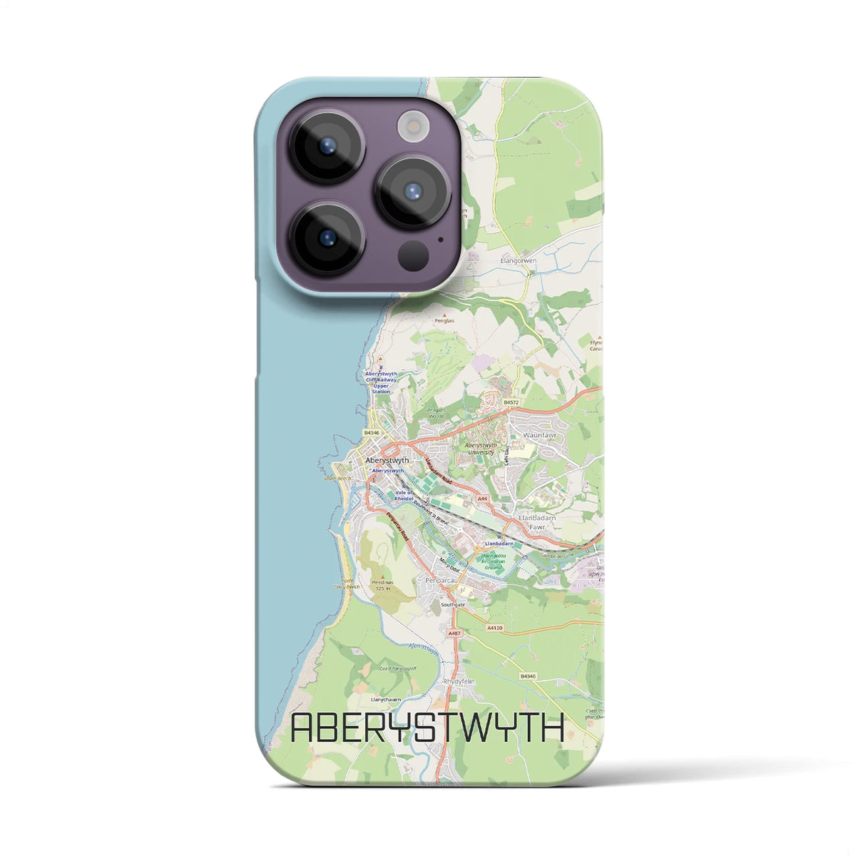 【アベリストウィス(イギリス)】地図柄iPhoneケース(バックカバータイプ)
