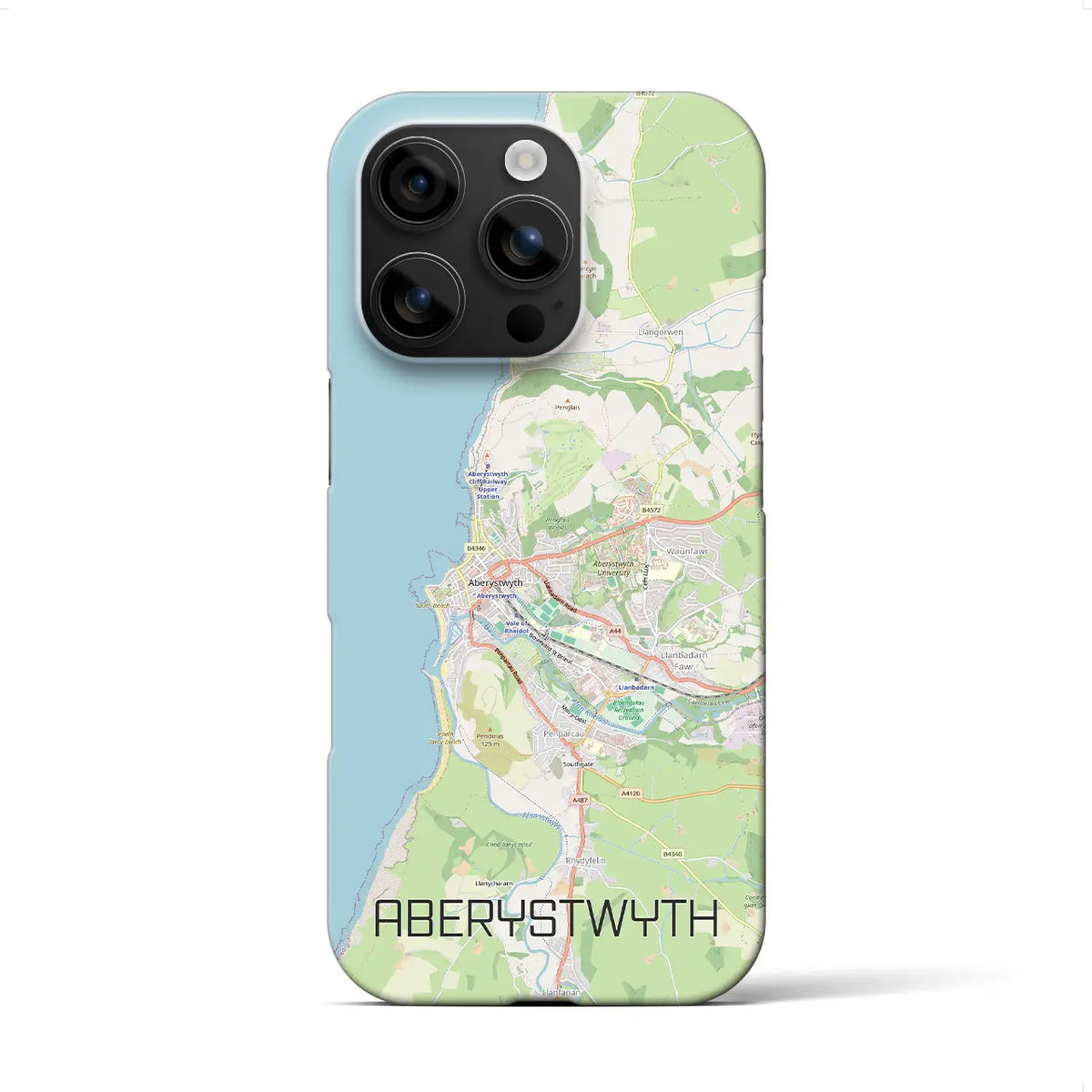 【アベリストウィス(イギリス)】地図柄iPhoneケース(バックカバータイプ)